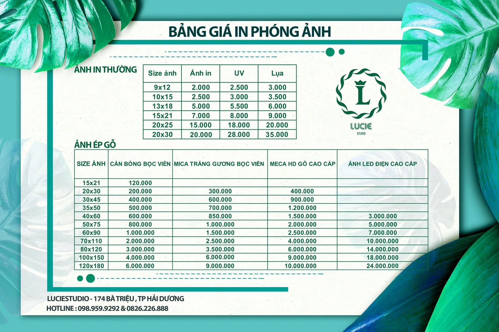 Báo Giá In Phóng Ảnh Cổng & Photobook
